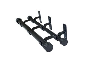 Set Negro doble Barra de Cortinas 2.5 Mt. 3S Pared